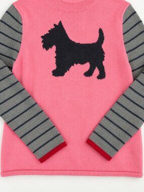 Vintage Y2K Petro Zillia 100% Cashmere Dog Sweater L Paris Hilton